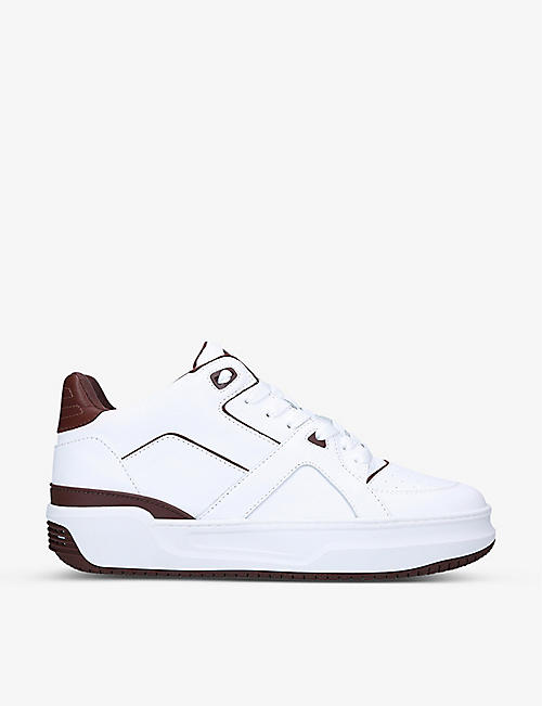 JUST DON: JD3 Basketball panelled leather low-top trainers