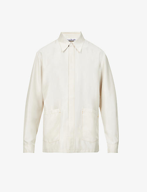 ACNE STUDIOS: Spread-collar relaxed-fit crepe shirt