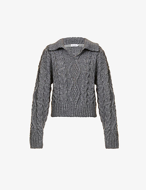 MUSIER PARIS: Eddie statement collar knitted jumper
