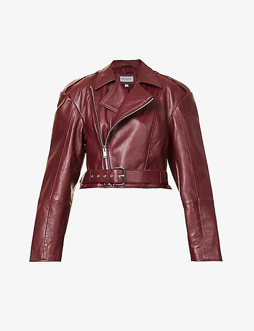 MUSIER PARIS: Kelly belted leather jacket