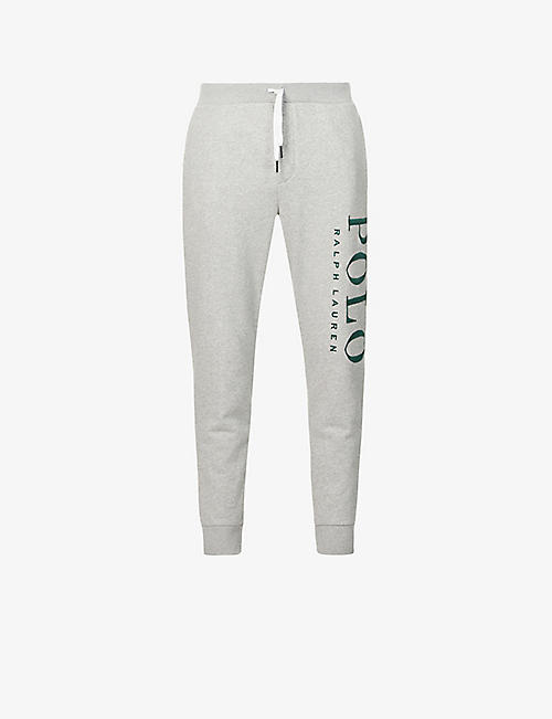 POLO RALPH LAUREN: Logo-embroidered slim-fit tapered cotton-blend jogging bottoms