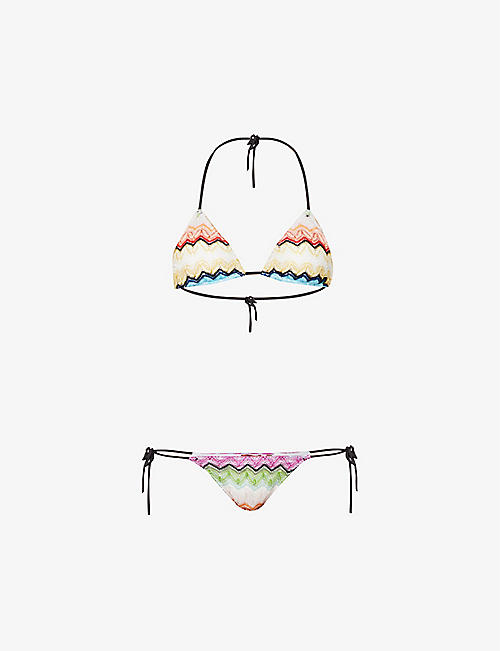 MISSONI: Abstract-patterned triangle bikini