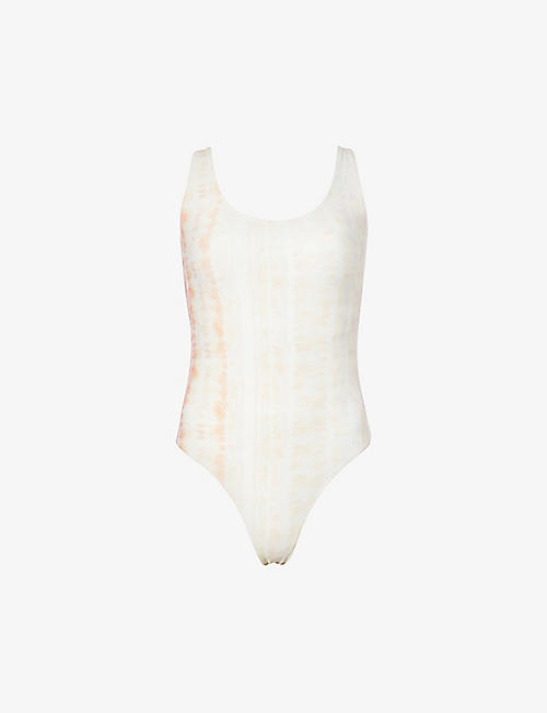 ALLSAINTS: Niki Marea tie-dye stretch recycled-polyamide swimsuit