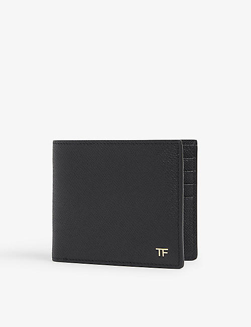 TOM FORD: Logo-print billfold leather wallet