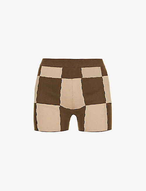 JACQUEMUS: Le Short Gelato mid-rise stretch cotton-blend knit shorts