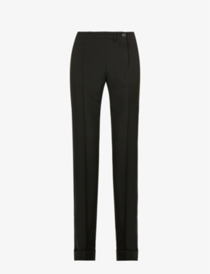 Jacquemus Le Pant Fresa Straight-leg Wool Trousers In Black | ModeSens