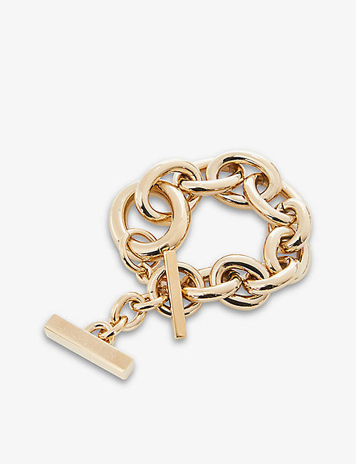 JACQUEMUS: Le Node 2 gold-toned brass chain bracelet