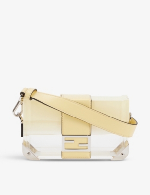 FENDI Two-tone acrylic and leather cross-body bag