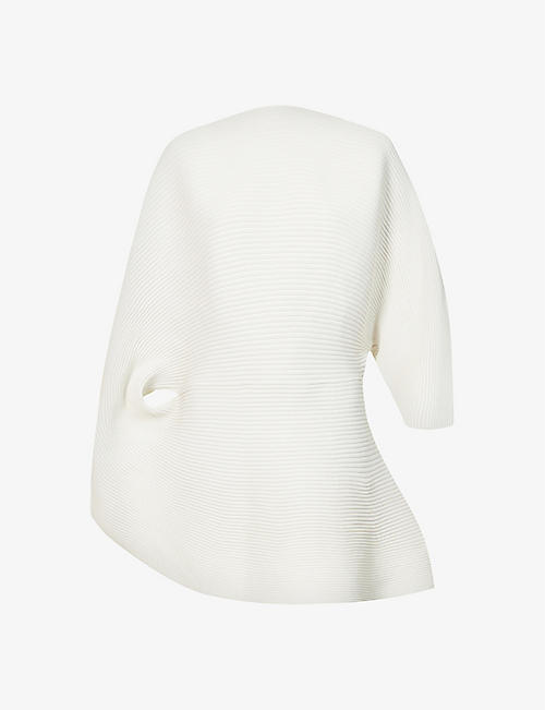 ISSEY MIYAKE: Ribbed oversized stretch-woven top