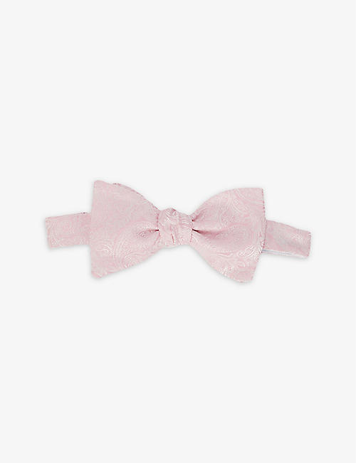 ETON: Paisley-print self-tie silk bow tie