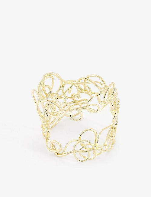 COMPLETEDWORKS: Squirly 14ct yellow gold-plated vermeil recycled brass bracelet