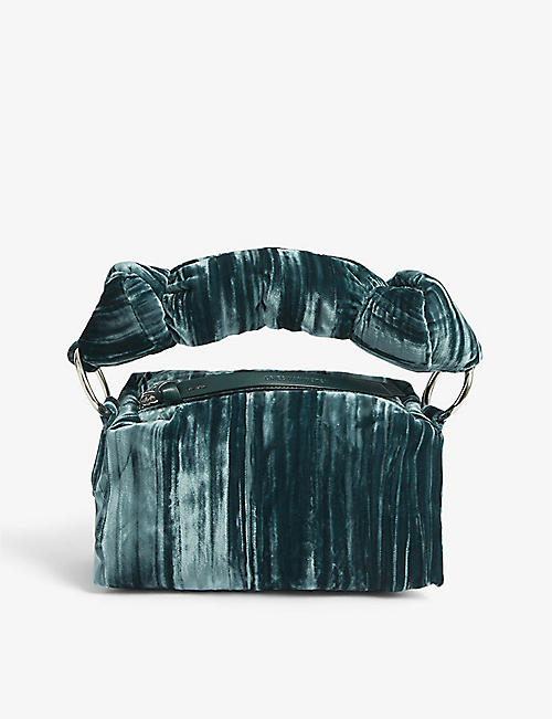 DRIES VAN NOTEN: Padded velvet top-handle bag