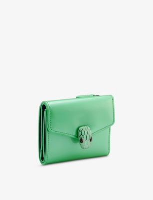 Bvlgari Serpenti Forever Chain Leather Continental Wallet - Green Wallets,  Accessories - BUL43829