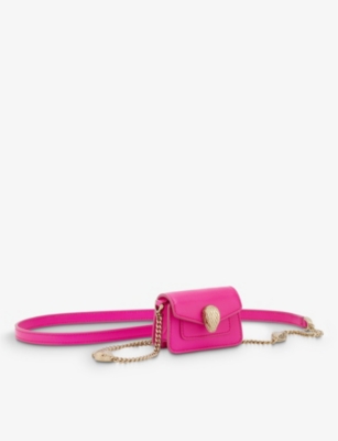 Bvlgari Womens Fuchsia Serpenti Forever Mini Leather Cross-body Bag