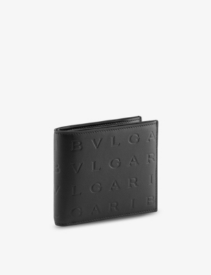 BVLGARI: Infinitum logo leather bifold wallet
