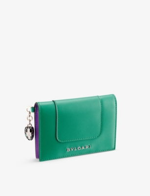 BVLGARI: Resort Serpenti Forever leather card holder