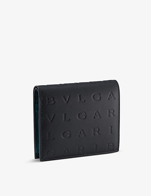 BVLGARI：Logo Infinitum 皮革双折钱夹