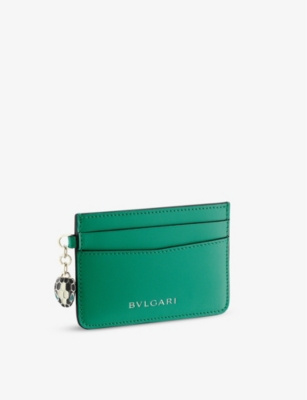 Bvlgari Green Serpenti Forever Leather Cardholder