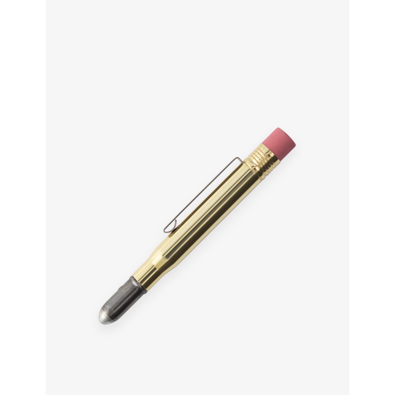 Logo-engraved Brass Pencil, Ergonomic Slim Design, 7.5cm