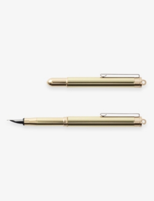 TRAVELER'S COMPANY: Gold-tone solid-brass fountain pen