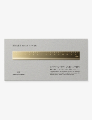 TRAVELER'S COMPANY: Logo-engraved solid-brass ruler 15cm