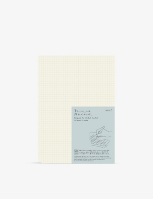 MIDORI: Gridded cotton-paper A4 notepad 27.5cm x 21cm