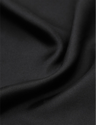 Ceremony logo-print silk pocket square