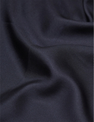 Ceremony logo-print silk pocket square