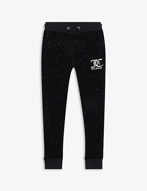 JUICY COUTURE: Logo-print velour jogging bottoms 3-16 years