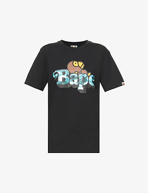 A BATHING APE: Baby Milo logo-print cotton-jersey T-shirt