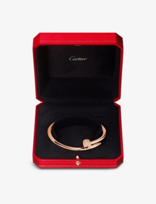 Shop Cartier Womens Rose Gold Juste Un Clou 18ct Rose-gold And 0.58ct Brilliant-cut Diamond Bracelet In Pink