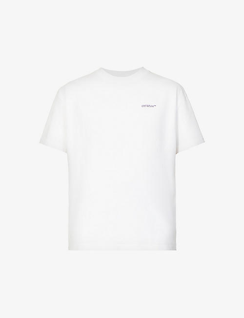OFF-WHITE C/O VIRGIL ABLOH: Floral Arrow logo-print cotton-jersey T-shirt