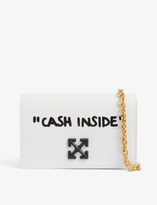 Off-White c/o Virgil Abloh Jitney 0.5 Leather Bag in Black