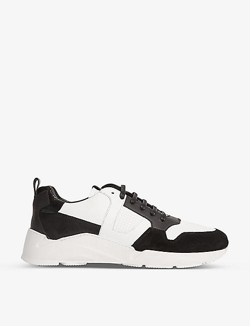 REISS: Shelton chunky-soled leather low-top trainers