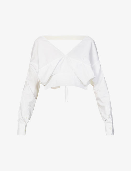 HODAKOVA: Cropped cotton shirt