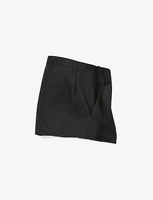 HODAKOVA: Asymmetric wool mini skirt