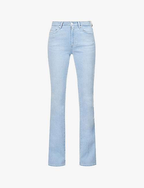 PAIGE: Flaunt Hourglass bootcut high-rise stretch-denim jeans