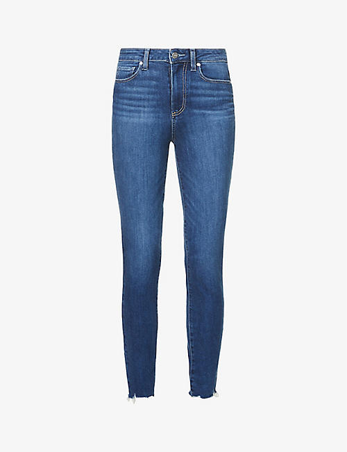 PAIGE: Margot Ankle skinny high-rise stretch-denim jeans