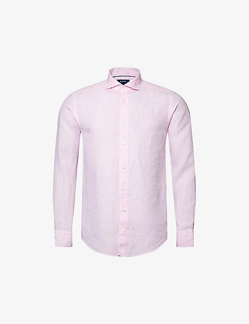 ETON: Casual linen-twill shirt