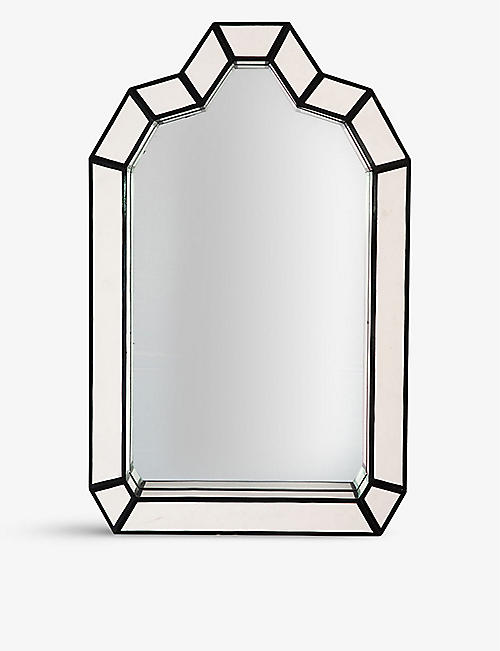 SELETTI: Cut 'N' Paste contrast-trim glass and recycled-cardboard mirror