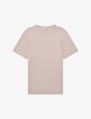 REISS REISS MEN'S SOFT PINK MELROSE COTTON-JERSEY T-SHIRT,63472715