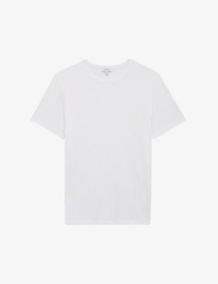 Reiss Mens White Melrose Cotton-jersey T-shirt