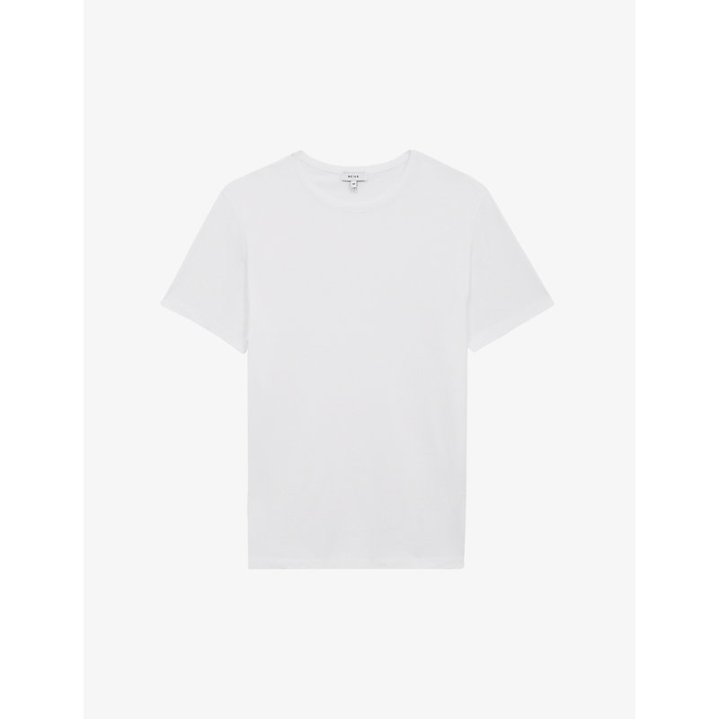 Reiss Mens White Melrose Cotton-jersey T-shirt