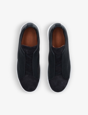 ERMENEGILDO ZEGNA Triple Stitch leather and suede trainers