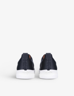 GIÀY ERMENEGILDO ZEGNA Triple Stitch leather and suede trainers