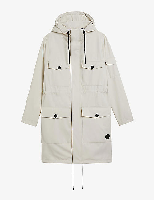 TED BAKER: Papil hooded coated stretch-shell jacket