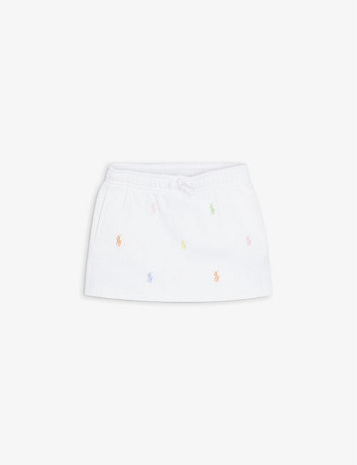 RALPH LAUREN: Polo Pony embroidered cotton-blend skirt 0-12 months