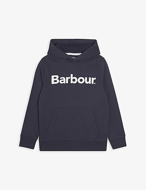 BARBOUR: Logo-print cotton hoodie 2-15 years
