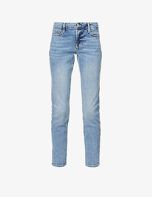 FRAME: Le Garcon straight-leg mid-rise cotton-blend denim jeans