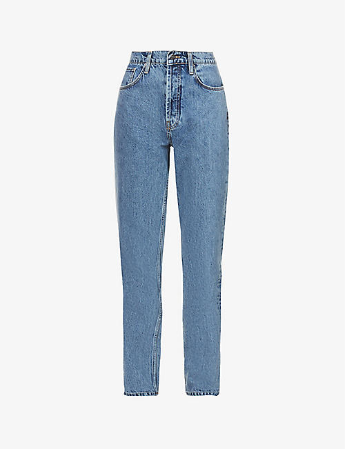 ANINE BING: Frances straight-leg mid-rise jeans